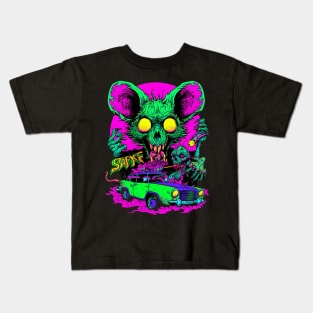 Green Monster RatFink Kids T-Shirt